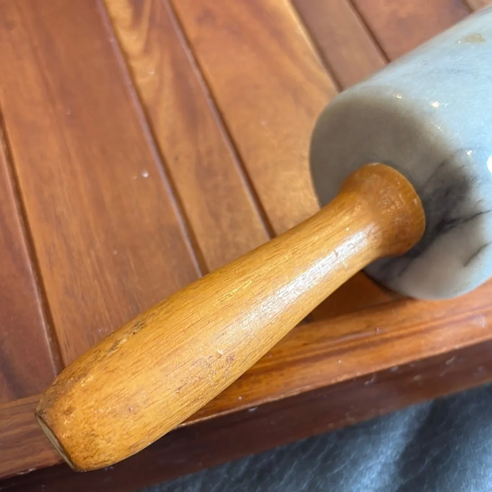 Gray and Brown Marble Rolling Pin for Bakeware